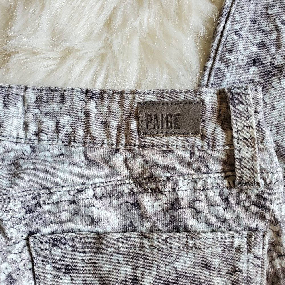 PAIGE Verdugo Ankle Skinny Jeans in Pewter Sequin Size 27 LIKE NEW - Picture 8 of 16